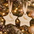 Christmas Memorial Star Ornament | Personalised Remembrance Decoration | Baby Loss Keepsake | Ceramic Memorial Star | Sympathy Gift