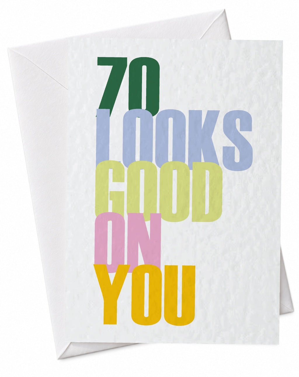 70th birthday Age looks good on you card