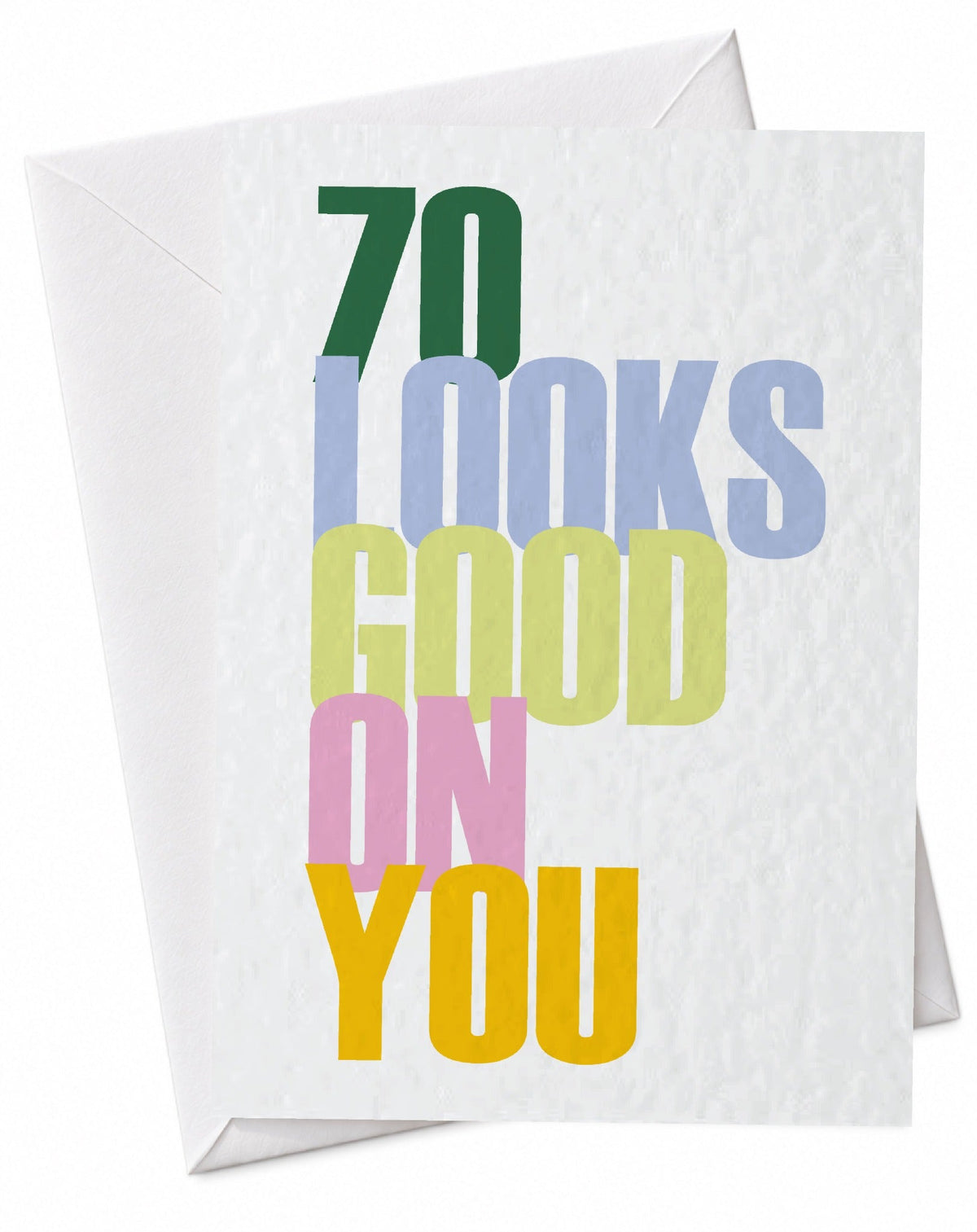 70th birthday Age looks good on you card