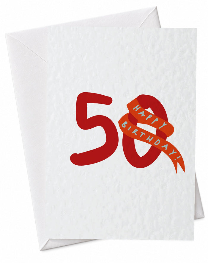 Happy Birthday Banner Card | Funny Milestone Birthday Card | 30th 40th 50th 60th 70th 80th 90th Birthday Gift