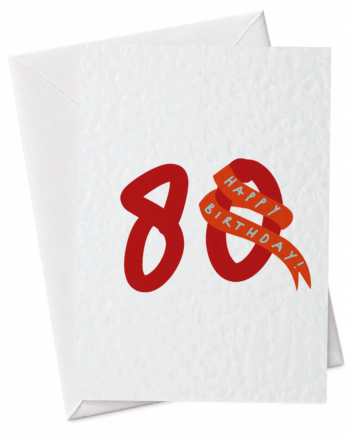 Happy 80th birthday banner card