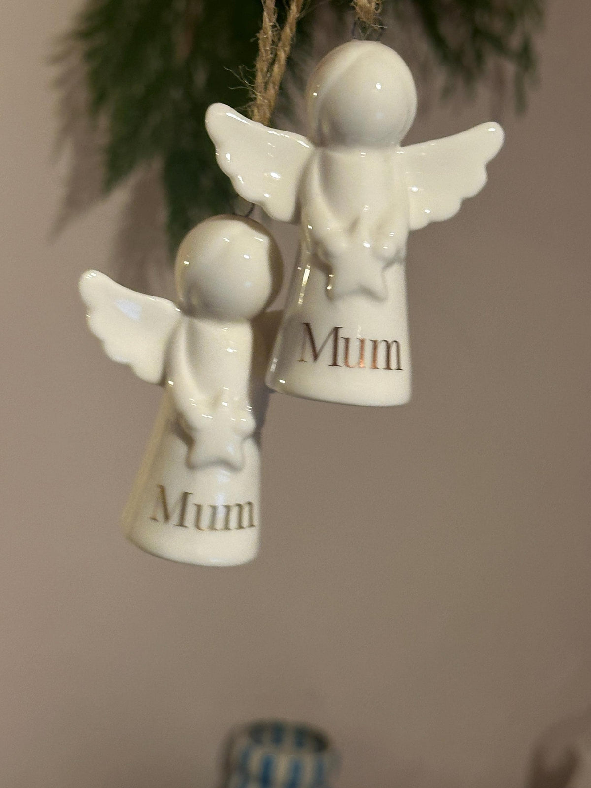 Personalised Angel Christmas Bauble, Ceramic Angel Ornament, Christmas Keepsake, Memorial Gift, Custom Name Decoration