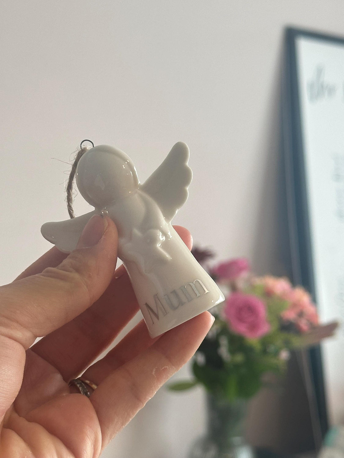 Personalised Angel Christmas Bauble, Ceramic Angel Ornament, Christmas Keepsake, Memorial Gift, Custom Name Decoration