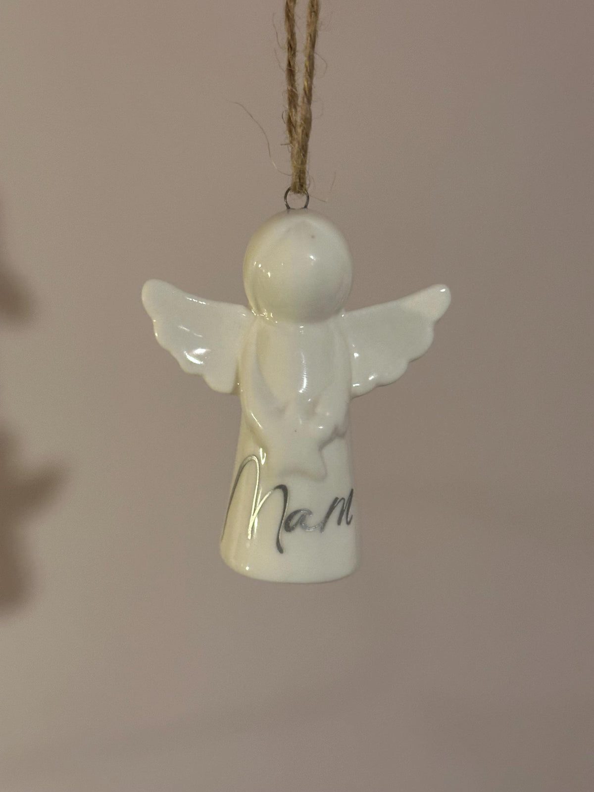 Personalised angel Christmas bauble