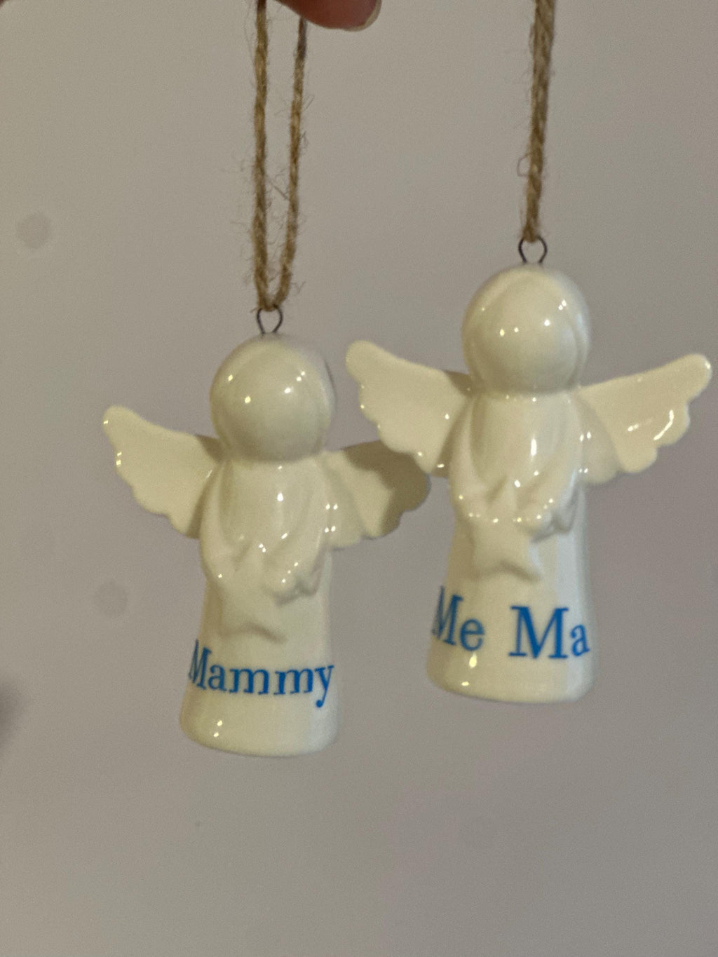 Personalised angel Christmas bauble