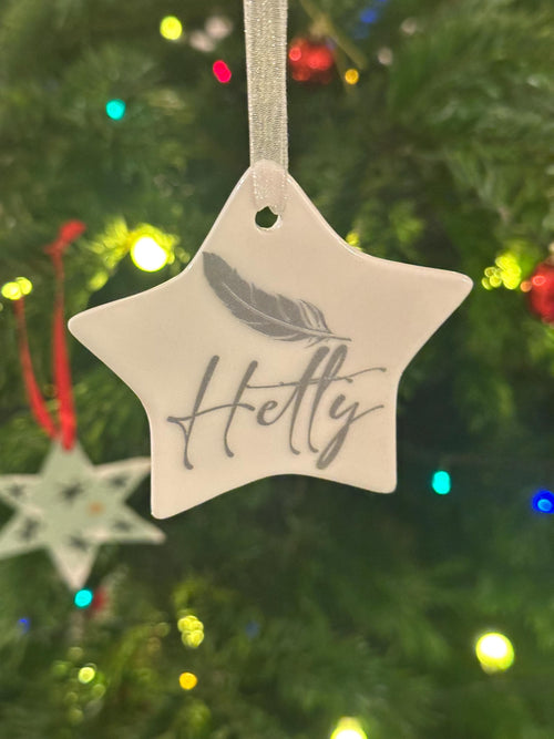 Christmas memorial star ornament