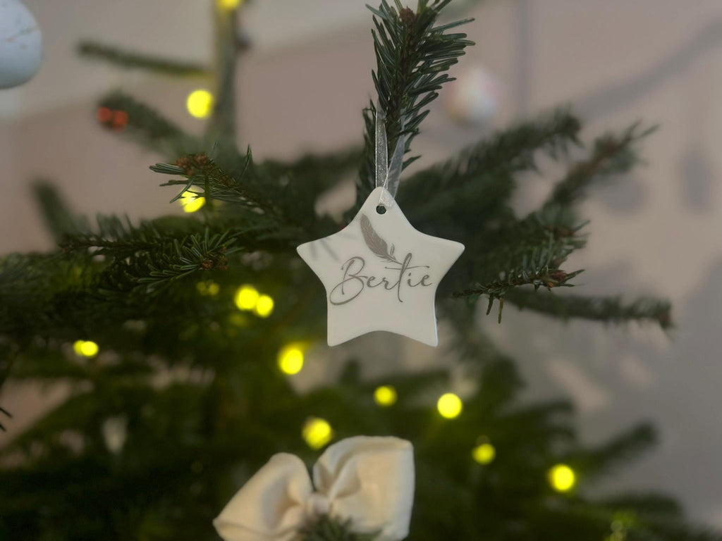 Christmas memorial star ornament