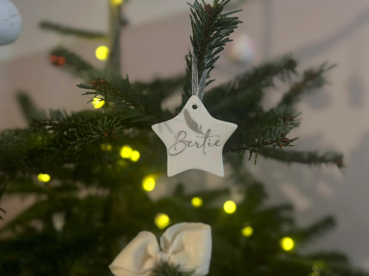 Christmas memorial star ornament