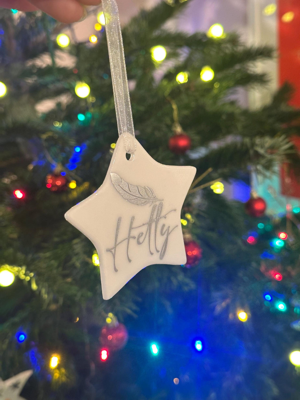 Christmas memorial star ornament