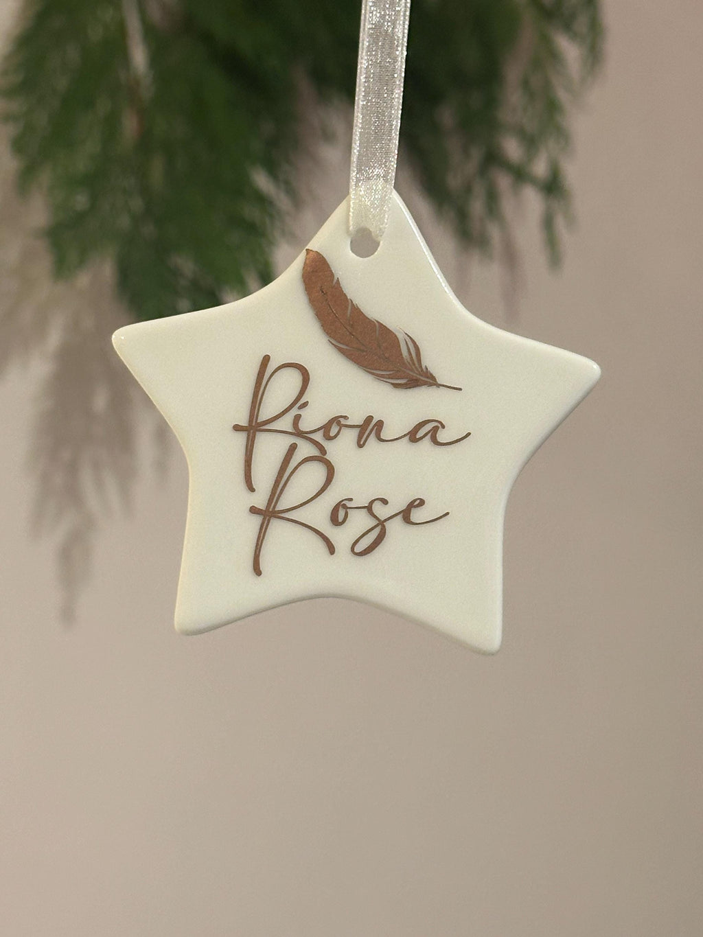 Christmas memorial star ornament