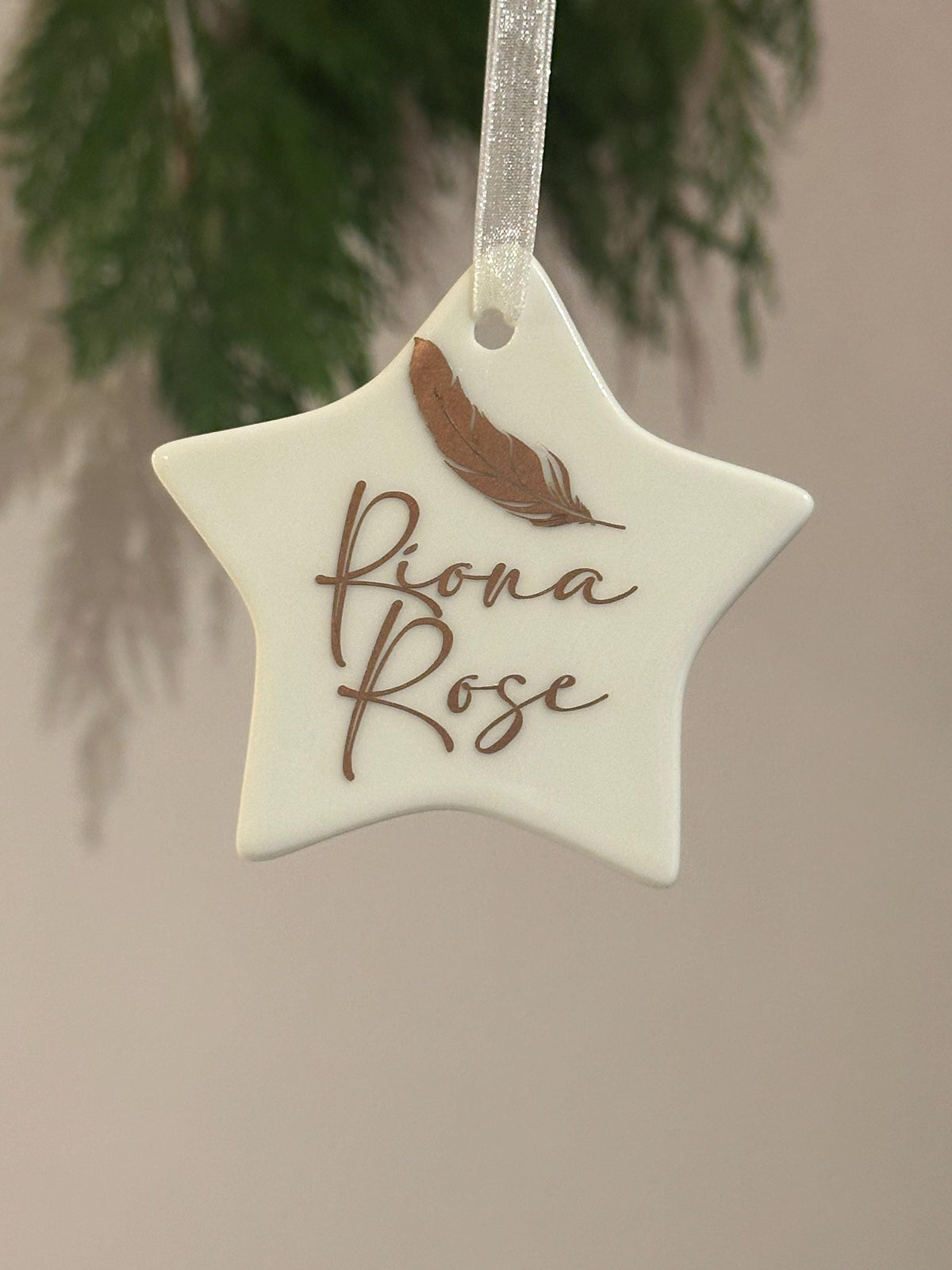 Christmas memorial star ornament