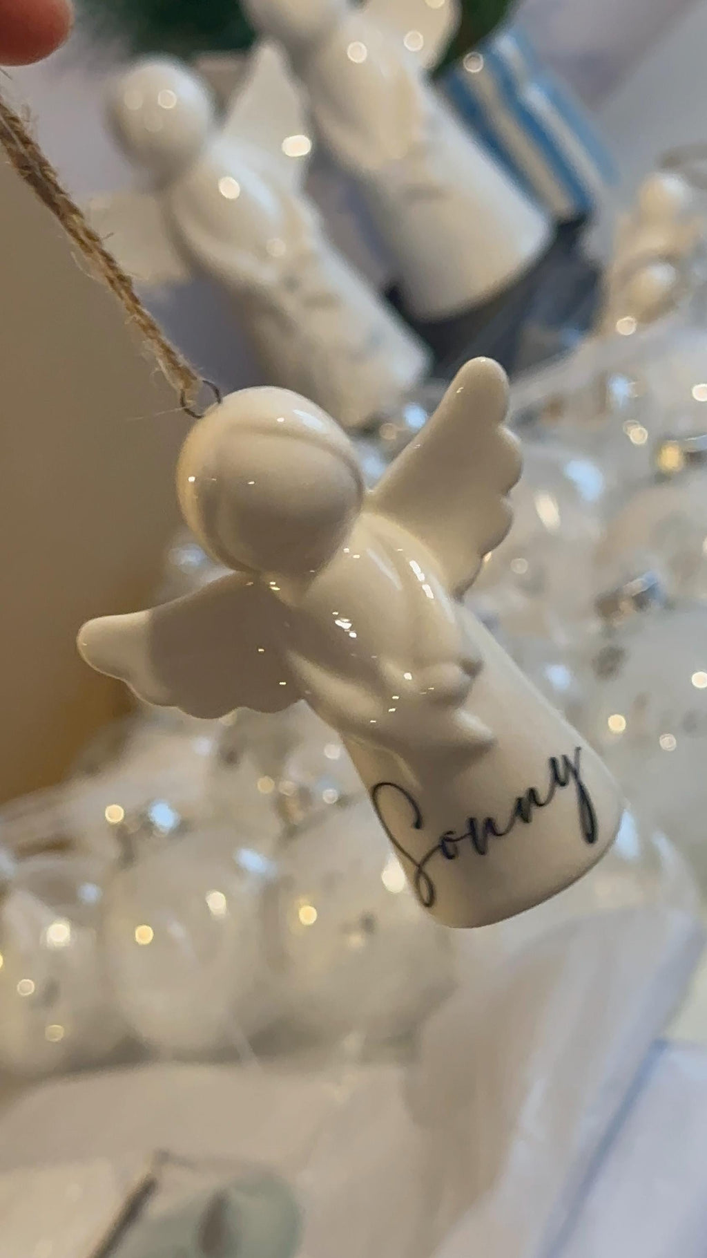 Personalised pet memorial angel decoration