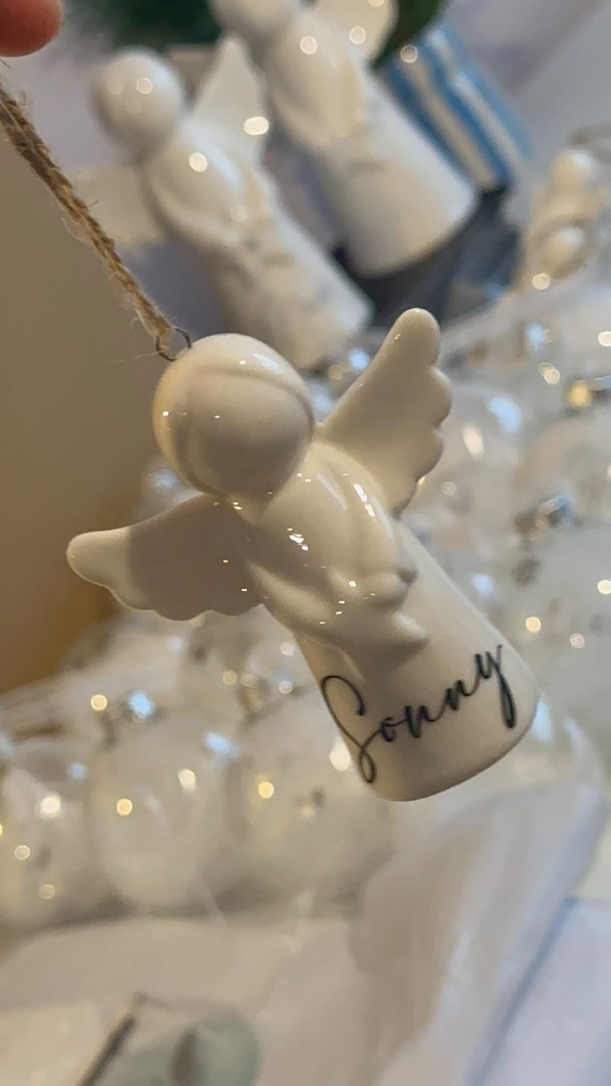 Personalised pet memorial angel decoration