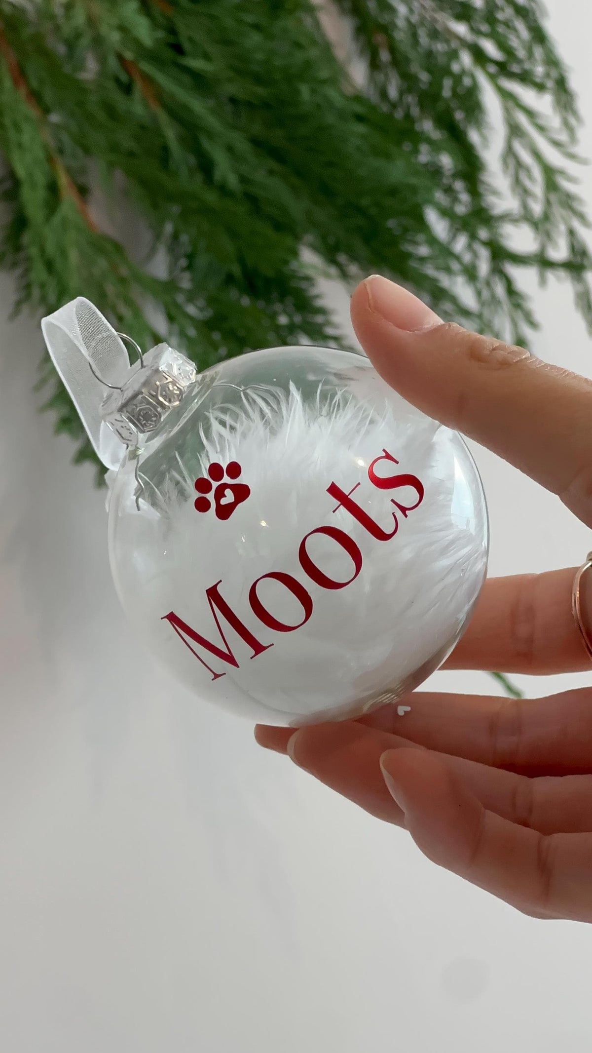 Personalised pet Christmas bauble