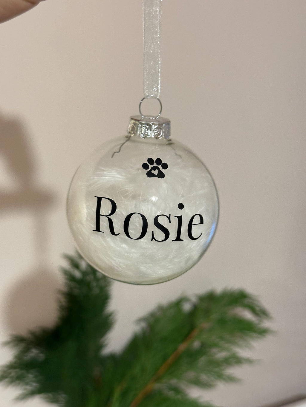 Personalised pet Christmas bauble